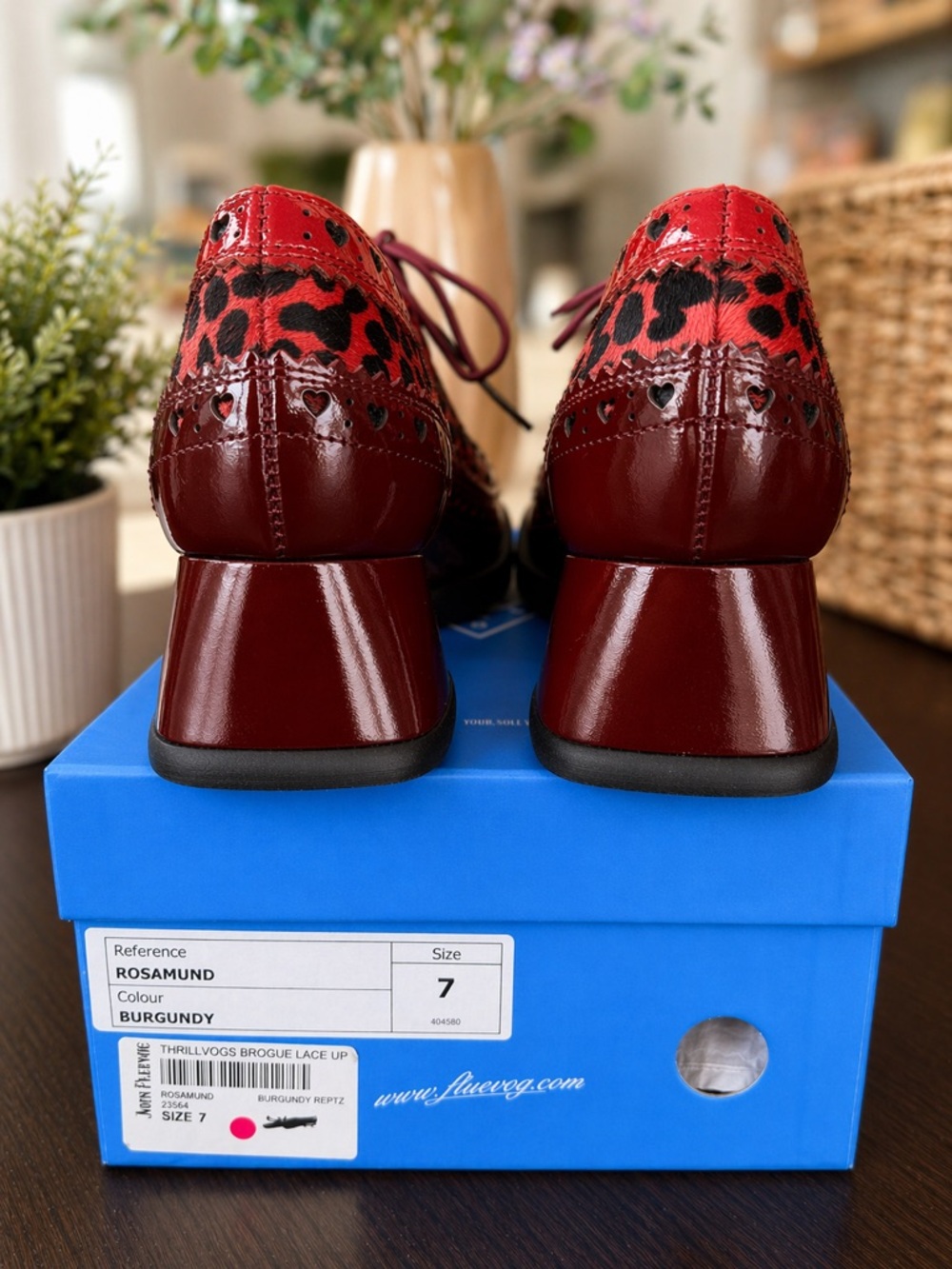 John Fluevog Rosamund heels in Burgundy, size 7. Never worn. - Picture 2 of 11